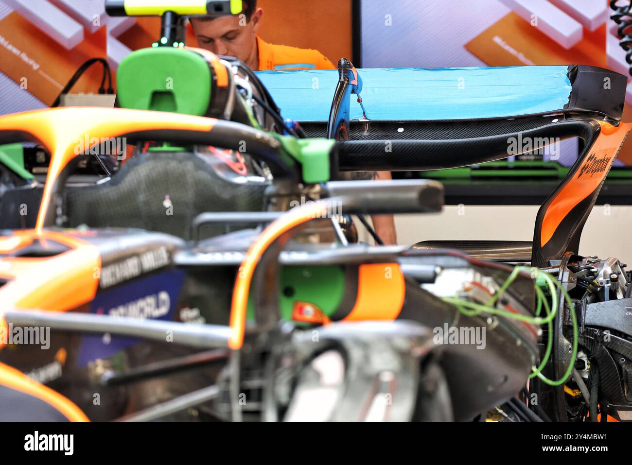 Singapur, Singapur. September 2024. McLaren MCL38 Heckkotflügel. 19.09.2024. Formel-1-Weltmeisterschaft, Rd 18, Grand Prix Von Singapur, Marina Bay Street Circuit, Singapur, Vorbereitungstag. Das Foto sollte lauten: XPB/Alamy Live News. Stockfoto