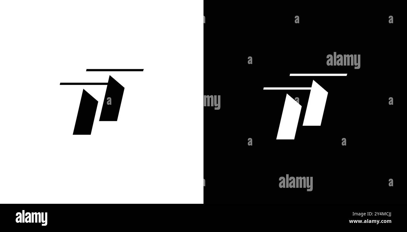 Modernes und einzigartiges TT-Logo-Design Stock Vektor