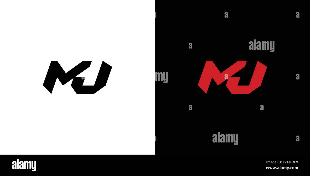 Modernes und starkes MJ-Logo Stock Vektor