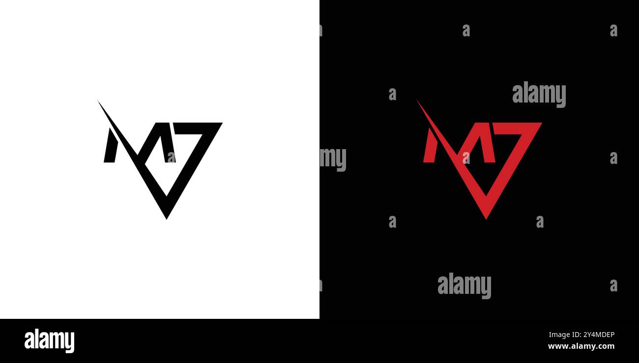Modernes und cooles MJ-Logo Stock Vektor