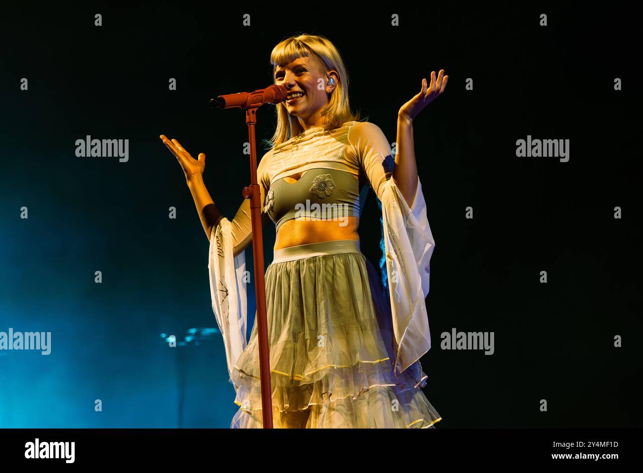 Mailand, Italien, 18. September 2024. Die norwegische Sängerin und Songwriterin Aurora tritt live im Alcatraz in Mailand auf. Credits: Maria Laura Arturi/Alamy Live News Stockfoto