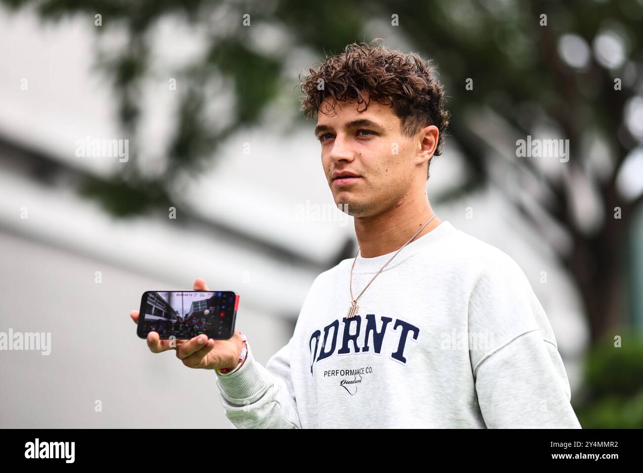 Singapur, Singapur. September 2024. Lando Norris (GBR) McLaren. 19.09.2024. Formel-1-Weltmeisterschaft, Rd 18, Grand Prix Von Singapur, Marina Bay Street Circuit, Singapur, Vorbereitungstag. Das Foto sollte lauten: XPB/Alamy Live News. Stockfoto