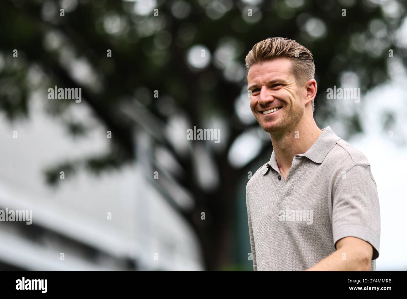 Singapur, Singapur. September 2024. Nico Hulkenberg (GER) Haas F1 Team. 19.09.2024. Formel-1-Weltmeisterschaft, Rd 18, Grand Prix Von Singapur, Marina Bay Street Circuit, Singapur, Vorbereitungstag. Das Foto sollte lauten: XPB/Alamy Live News. Stockfoto