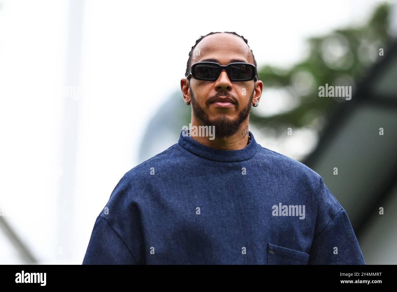 Singapur, Singapur. September 2024. Lewis Hamilton (GBR) Mercedes AMG F1. 19.09.2024. Formel-1-Weltmeisterschaft, Rd 18, Grand Prix Von Singapur, Marina Bay Street Circuit, Singapur, Vorbereitungstag. Das Foto sollte lauten: XPB/Alamy Live News. Stockfoto
