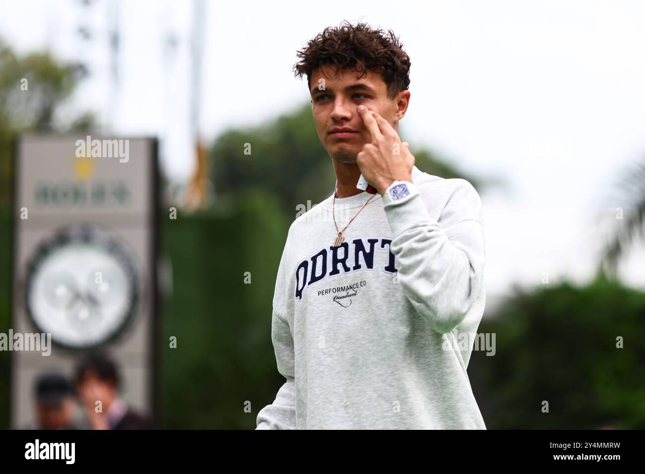 Singapur, Singapur. September 2024. Lando Norris (GBR) McLaren. 19.09.2024. Formel-1-Weltmeisterschaft, Rd 18, Grand Prix Von Singapur, Marina Bay Street Circuit, Singapur, Vorbereitungstag. Das Foto sollte lauten: XPB/Alamy Live News. Stockfoto