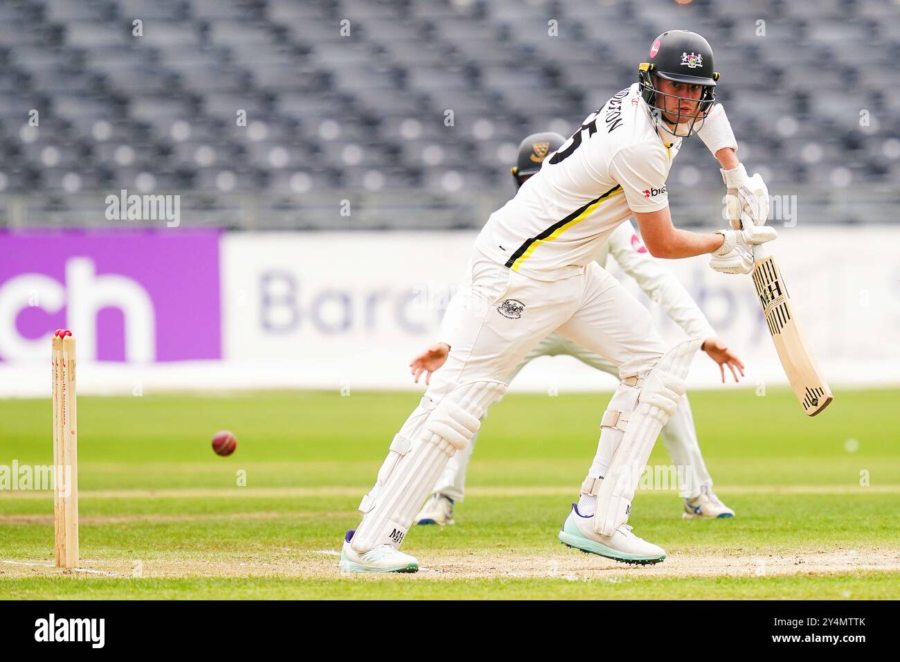 Bristol, Vereinigtes Königreich, 19. September 2024. Ed Middleton, der in Gloucestershire während des Spiels der Vitality County Championship Division 2 zwischen Gloucestershire und Sussex spielte. Quelle: Robbie Stephenson/Gloucestershire Cricket/Alamy Live News Stockfoto