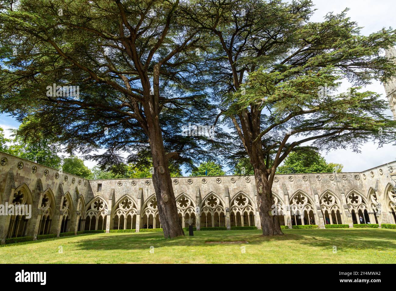 Kreuzgang der Kathedrale von Salisbury Stockfoto