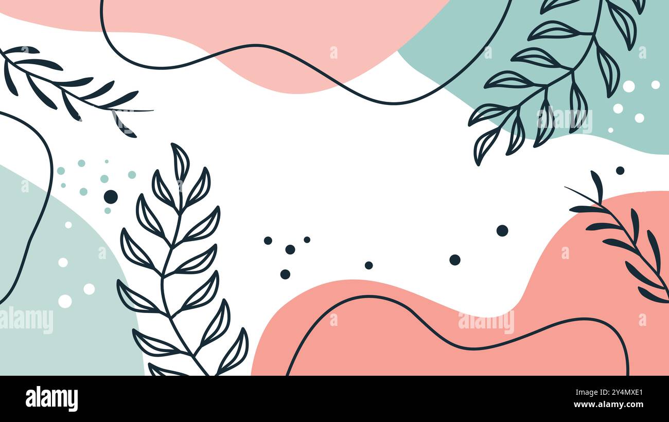 Handgezeichneter abstrakter minimaler Hintergrund Stock Vektor