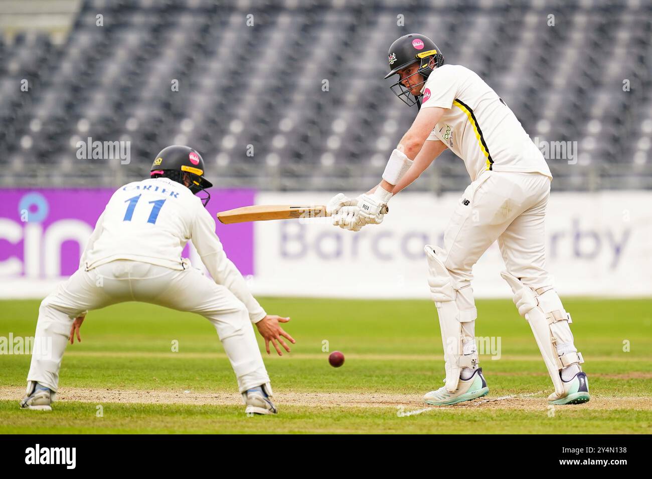Bristol, Vereinigtes Königreich, 19. September 2024. Ed Middleton, der in Gloucestershire während des Spiels der Vitality County Championship Division 2 zwischen Gloucestershire und Sussex spielte. Quelle: Robbie Stephenson/Gloucestershire Cricket/Alamy Live News Stockfoto