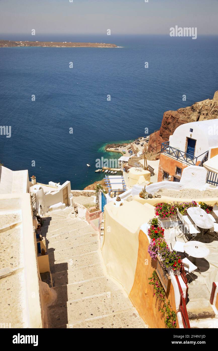 Blick auf Santorini Insel. Griechenland Stockfoto