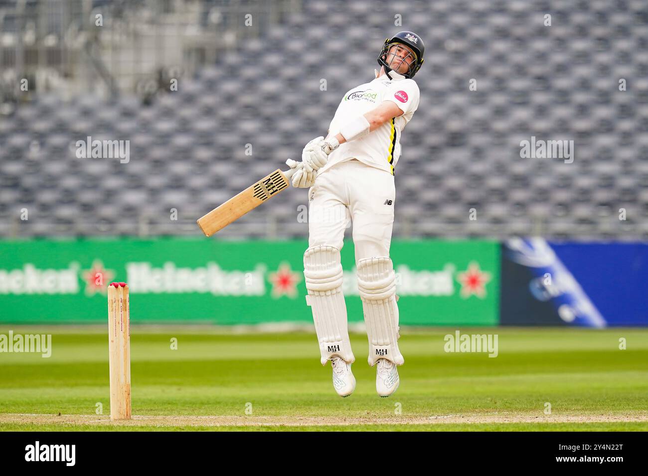 Bristol, Vereinigtes Königreich, 19. September 2024. Ed Middleton, der in Gloucestershire während des Spiels der Vitality County Championship Division 2 zwischen Gloucestershire und Sussex spielte. Quelle: Robbie Stephenson/Gloucestershire Cricket/Alamy Live News Stockfoto