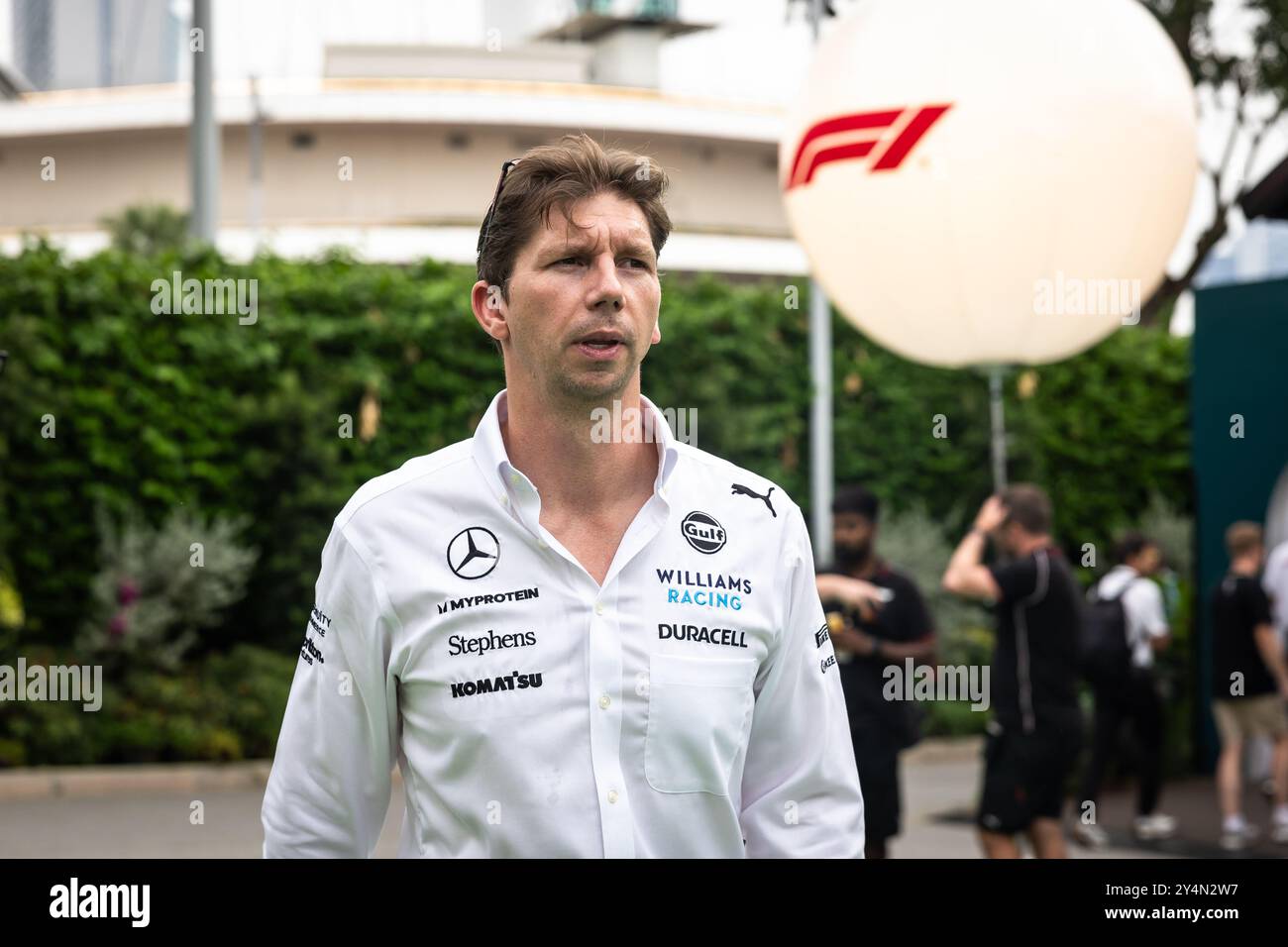 Singapur, Singapur. September 2024. James Vowles (GBR) Williams Racing Team Principal. 19.09.2024. Formel-1-Weltmeisterschaft, Rd 18, Grand Prix Von Singapur, Marina Bay Street Circuit, Singapur, Vorbereitungstag. Das Foto sollte lauten: XPB/Alamy Live News. Stockfoto