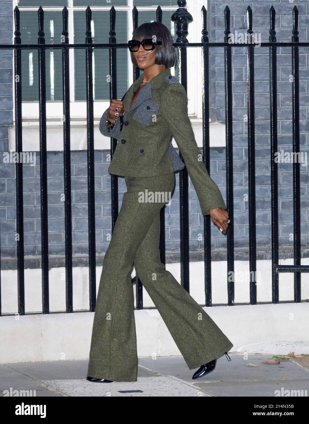 16. September 2024, London, England, UK - Naomi Campbell nimmt an der Londoner Fashion Week Downing Street-Rezeption Teil Stockfoto