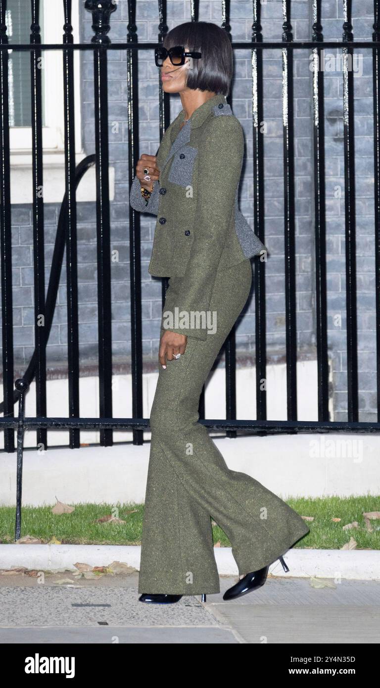 16. September 2024, London, England, UK - Naomi Campbell nimmt an der Londoner Fashion Week Downing Street-Rezeption Teil Stockfoto