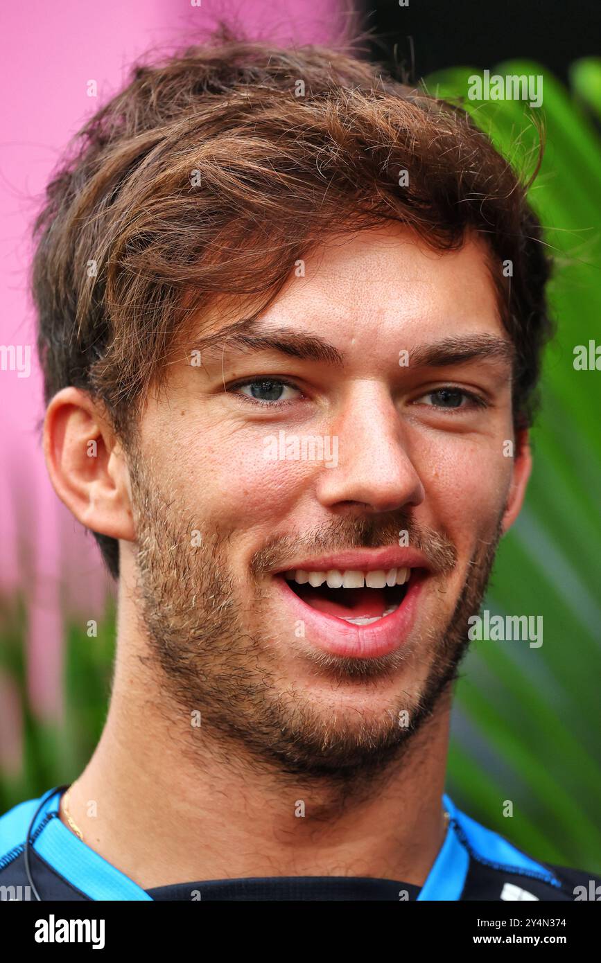 Singapur, Singapur. September 2024. Pierre Gasly (FRA) Alpine F1 Team. 19.09.2024. Formel-1-Weltmeisterschaft, Rd 18, Grand Prix Von Singapur, Marina Bay Street Circuit, Singapur, Vorbereitungstag. Das Foto sollte lauten: XPB/Alamy Live News. Stockfoto