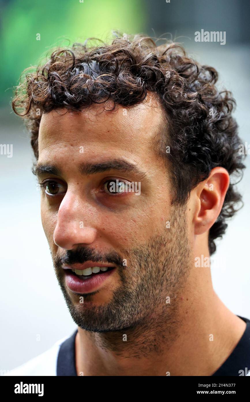 Singapur, Singapur. September 2024. Daniel Ricciardo (aus) RB. 19.09.2024. Formel-1-Weltmeisterschaft, Rd 18, Grand Prix Von Singapur, Marina Bay Street Circuit, Singapur, Vorbereitungstag. Das Foto sollte lauten: XPB/Alamy Live News. Stockfoto