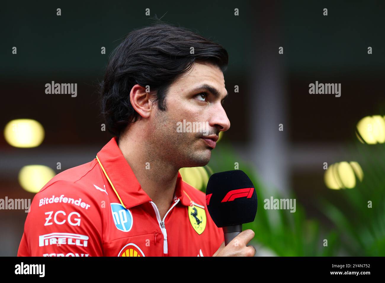 Singapur, Singapur. September 2024. Carlos Sainz Jr (ESP) Ferrari. 19.09.2024. Formel-1-Weltmeisterschaft, Rd 18, Grand Prix Von Singapur, Marina Bay Street Circuit, Singapur, Vorbereitungstag. Das Foto sollte lauten: XPB/Alamy Live News. Stockfoto