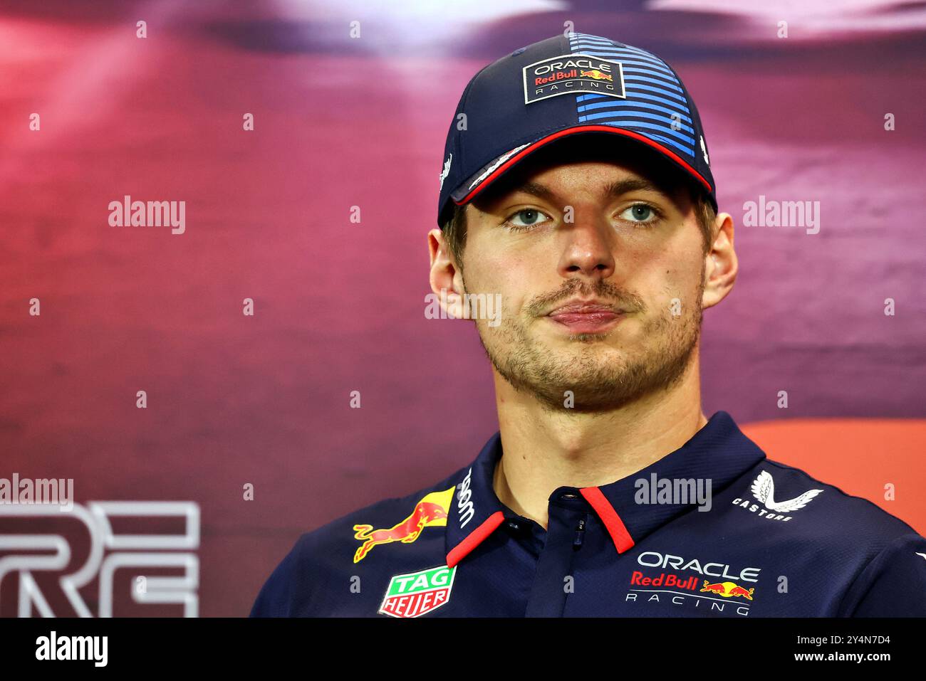 Singapur, Singapur. September 2024. Max Verstappen (NLD) Red Bull Racing auf der FIA Pressekonferenz. 19.09.2024. Formel-1-Weltmeisterschaft, Rd 18, Grand Prix Von Singapur, Marina Bay Street Circuit, Singapur, Vorbereitungstag. Das Foto sollte lauten: XPB/Alamy Live News. Stockfoto