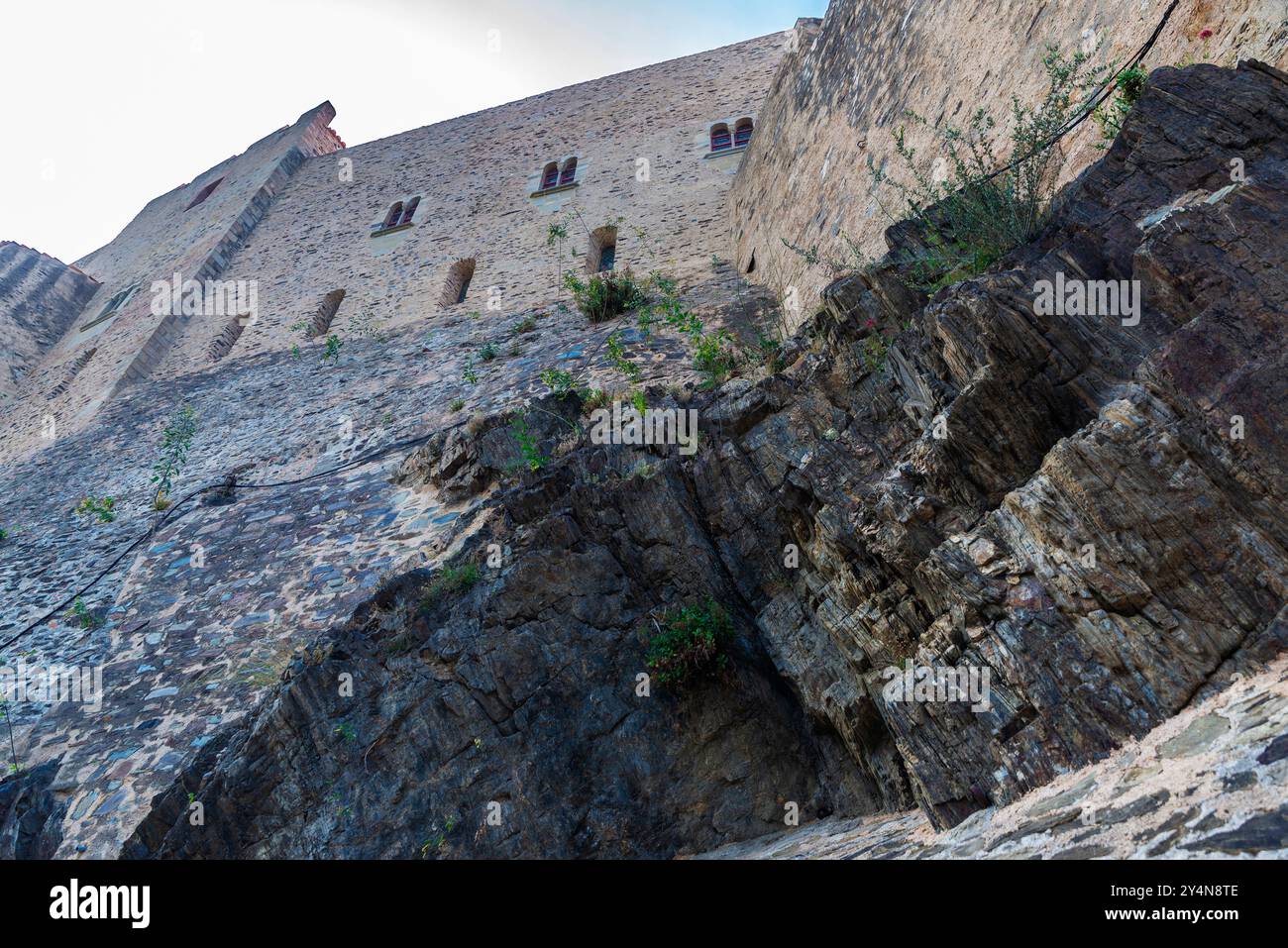 Chateau Royal de Collioure oder Castell Reial de Cotlliure in diesem Fischerdorf Frankreichs Stockfoto