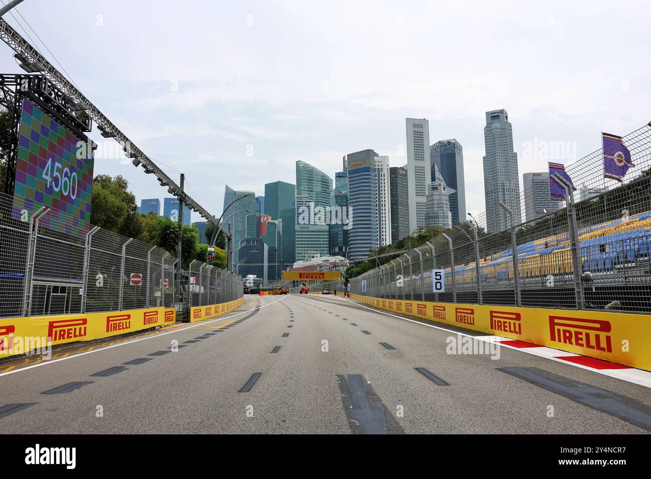 Singapur, Singapur. September 2024. Atmosphäre des Kreislaufs – Details der Strecke. 19.09.2024. Formel-1-Weltmeisterschaft, Rd 18, Grand Prix Von Singapur, Marina Bay Street Circuit, Singapur, Vorbereitungstag. Das Foto sollte lauten: XPB/Alamy Live News. Stockfoto
