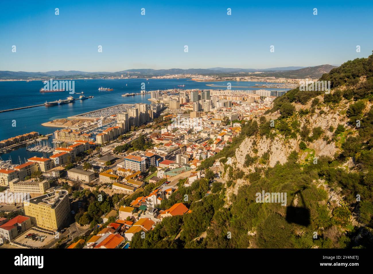 Wunderschöner Blick auf die Landschaft von Gibraltar, Spanien Südküste, Europa Stockfoto