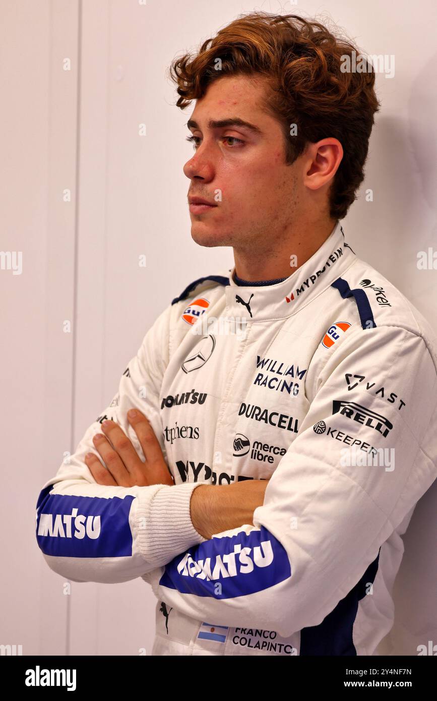 Singapur, Singapur. September 2024. Franco Colapinto (ARG) Williams Racing. 19.09.2024. Formel-1-Weltmeisterschaft, Rd 18, Grand Prix Von Singapur, Marina Bay Street Circuit, Singapur, Vorbereitungstag. Das Foto sollte lauten: XPB/Alamy Live News. Stockfoto