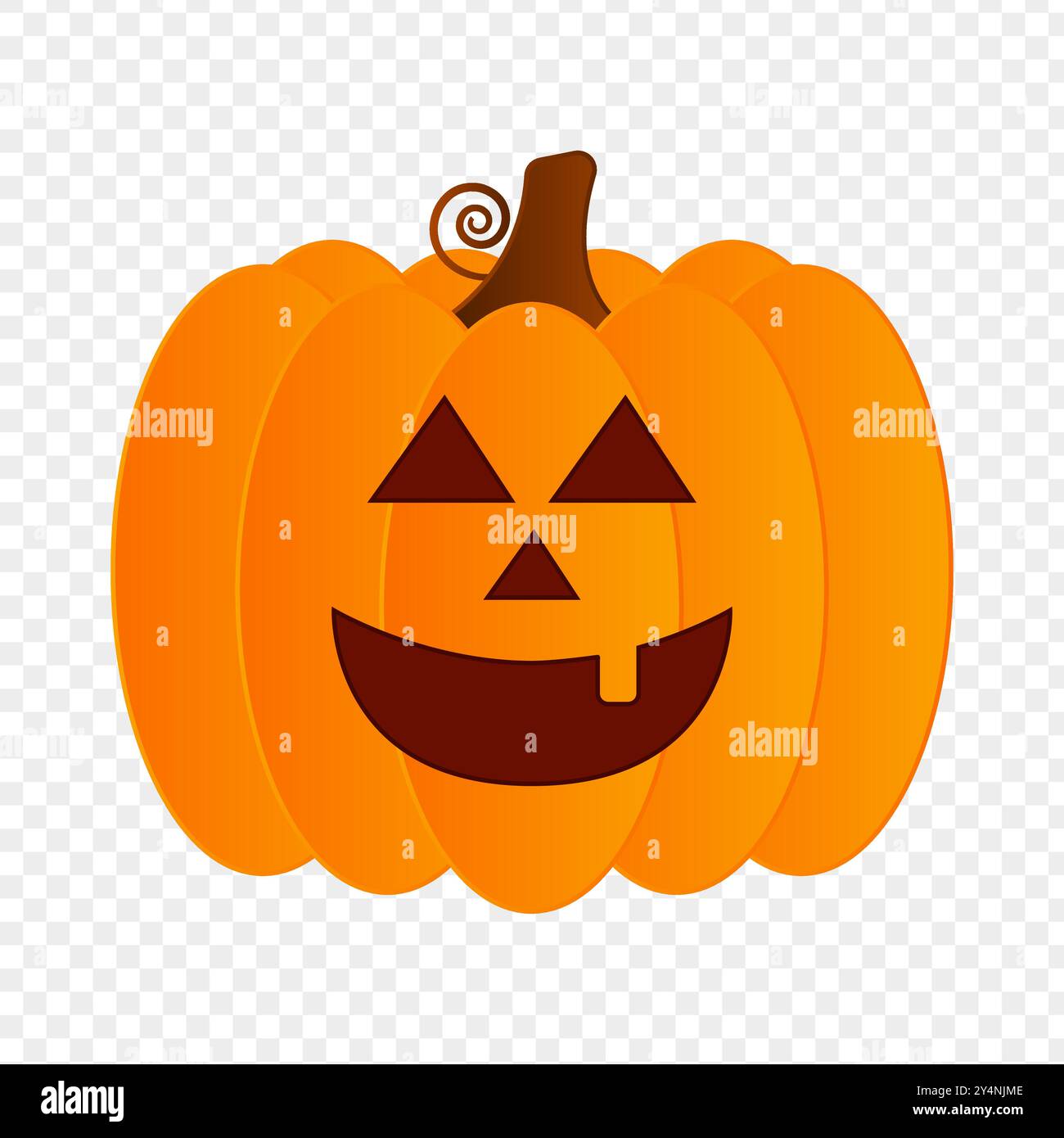 Vektor-Illustration von Halloween Kürbis auf transparentem Hintergrund Stock Vektor