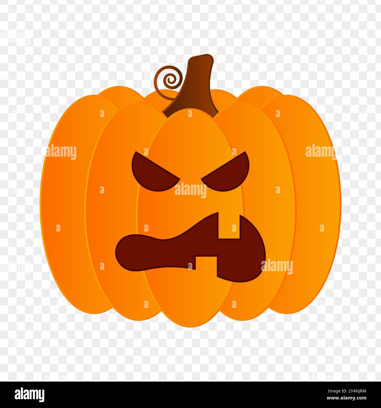 Vektor-Illustration von Halloween Kürbis auf transparentem Hintergrund Stock Vektor
