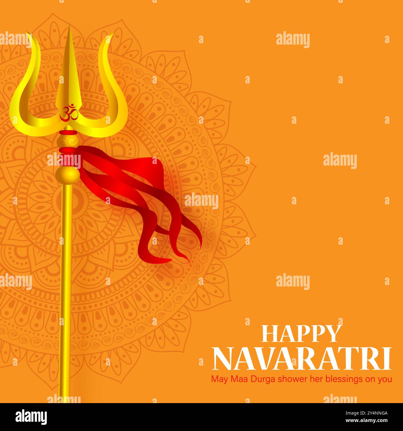 Vektorillustration der Vorlage für Happy Navratri Social Media Feed Stock Vektor