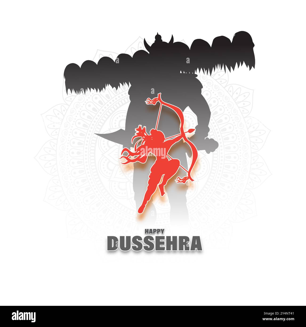 Vektorillustration der Vorlage für Social Media Feed Happy Dussehra Stock Vektor