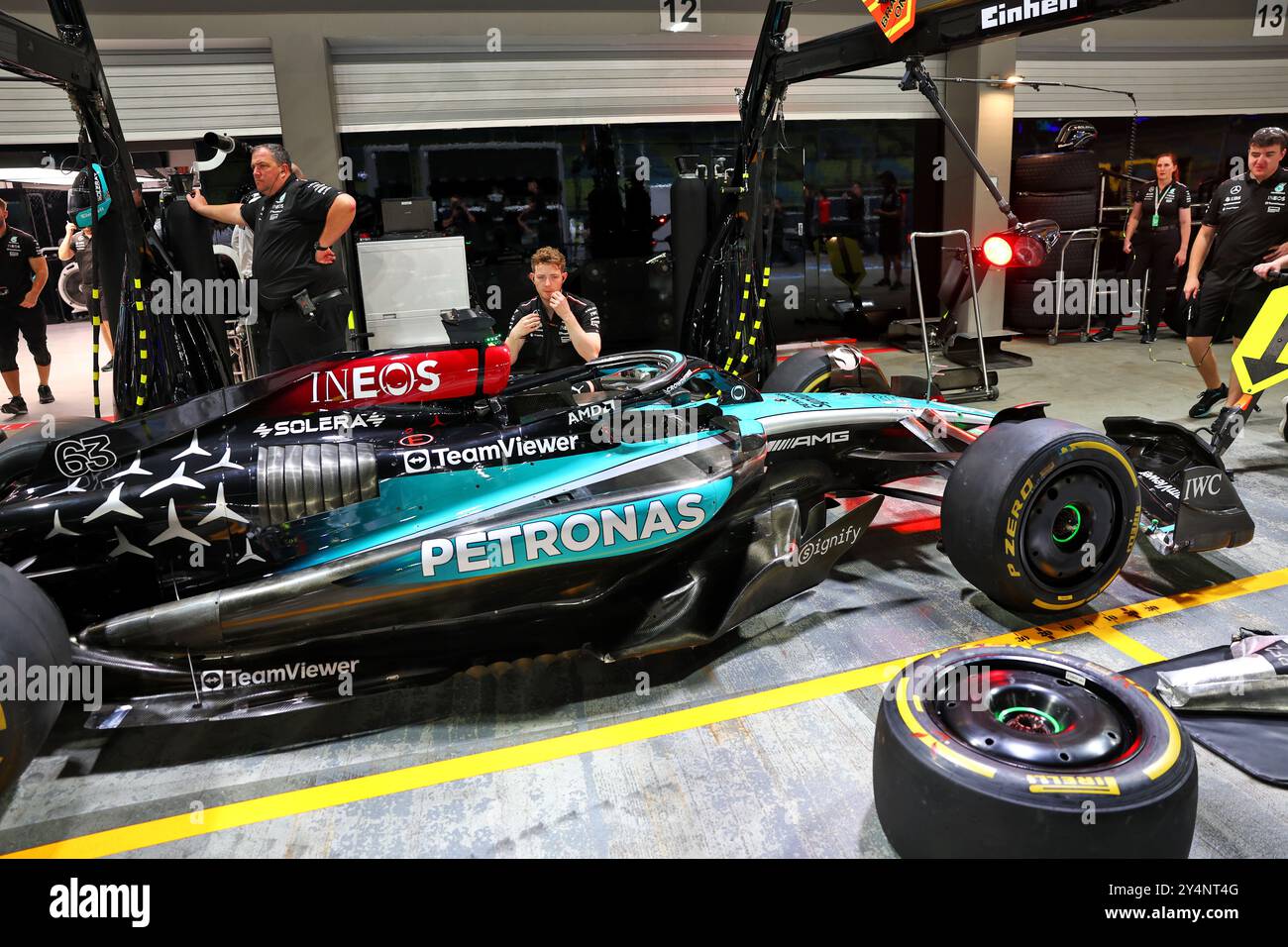 Singapur, Singapur. September 2024. MERCEDES AMG F1 W15. 19.09.2024. Formel-1-Weltmeisterschaft, Rd 18, Grand Prix Von Singapur, Marina Bay Street Circuit, Singapur, Vorbereitungstag. Das Foto sollte lauten: XPB/Alamy Live News. Stockfoto