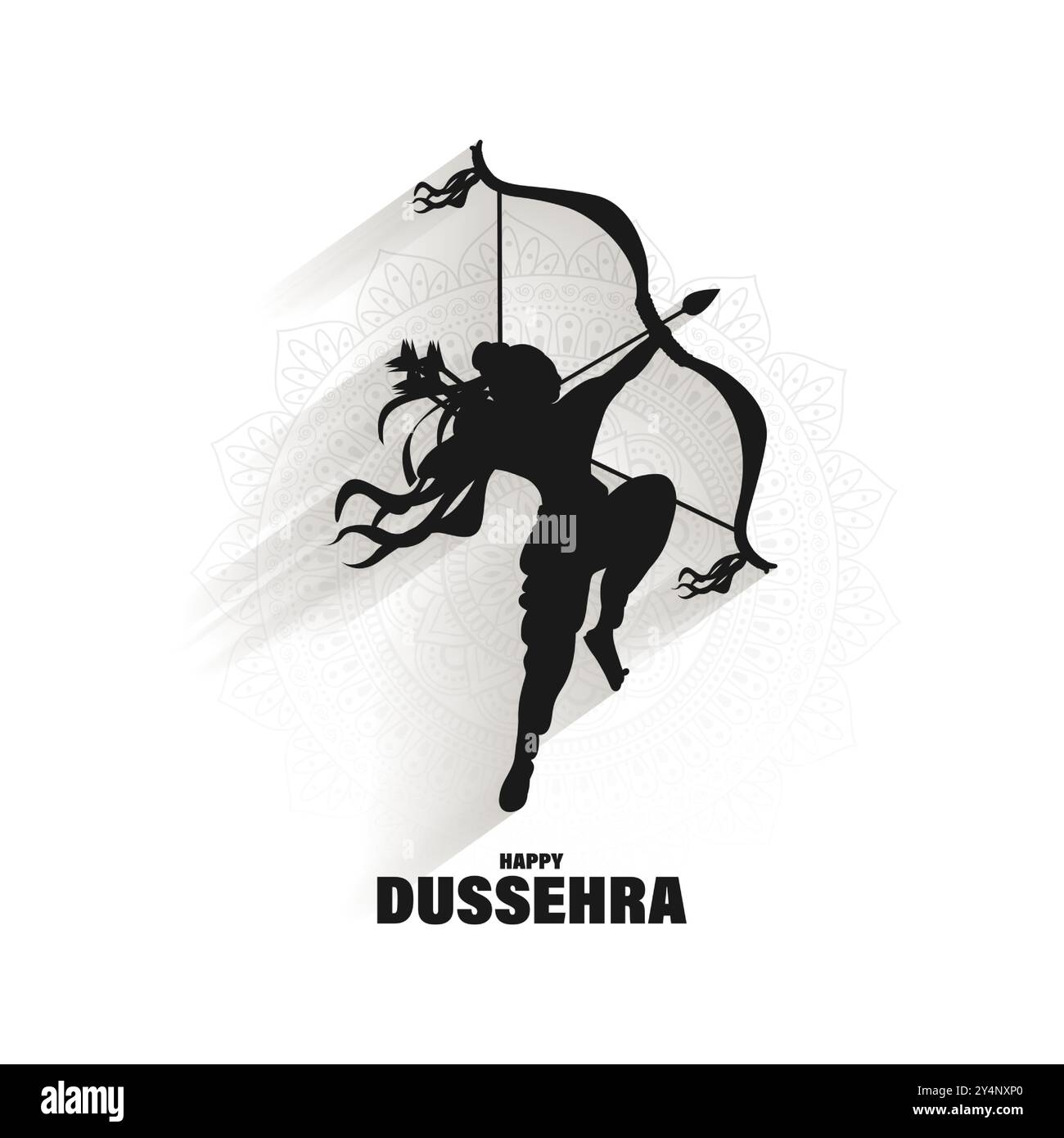 Vektorillustration der Vorlage für Social Media Feed Happy Dussehra Stock Vektor