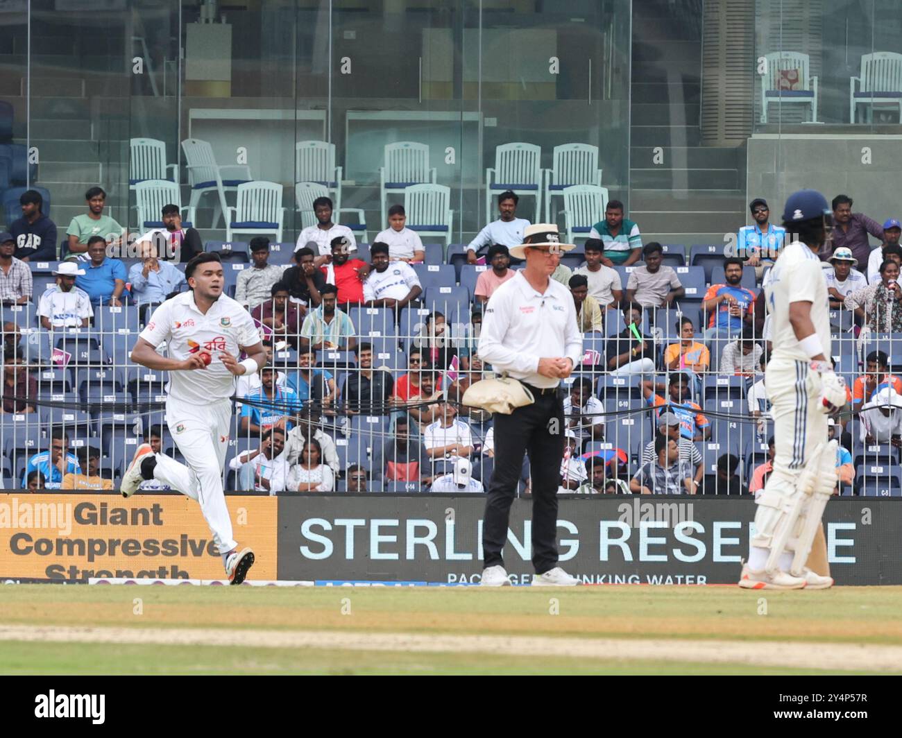 Chennai, Tamil Nadu, Indien. September 2024. Bangladesch Tour of India 2024: 1. Test. Indien V Bangladesch . Taskin Ahmed in Aktion (Credit Image: © Seshadri Sukumar/ZUMA Press Wire) NUR REDAKTIONELLE VERWENDUNG! Nicht für kommerzielle ZWECKE! Stockfoto