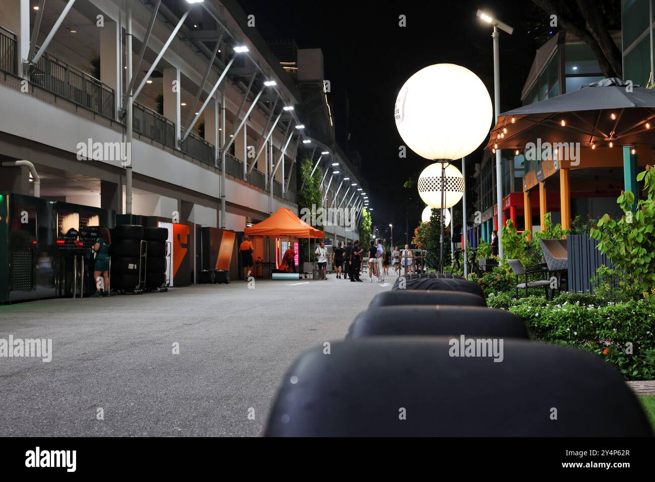 Singapur, Singapur. September 2024. Fahrerlager-Atmosphäre. 19.09.2024. Formel-1-Weltmeisterschaft, Rd 18, Grand Prix Von Singapur, Marina Bay Street Circuit, Singapur, Vorbereitungstag. Das Foto sollte lauten: XPB/Alamy Live News. Stockfoto