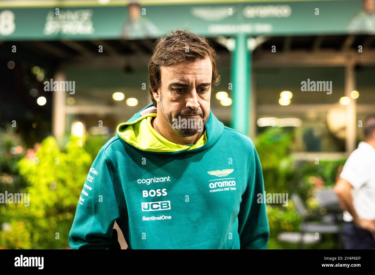 Singapur, Singapur. September 2024. Fernando Alonso (ESP) Aston Martin F1 Team. 19.09.2024. Formel-1-Weltmeisterschaft, Rd 18, Grand Prix Von Singapur, Marina Bay Street Circuit, Singapur, Vorbereitungstag. Das Foto sollte lauten: XPB/Alamy Live News. Stockfoto