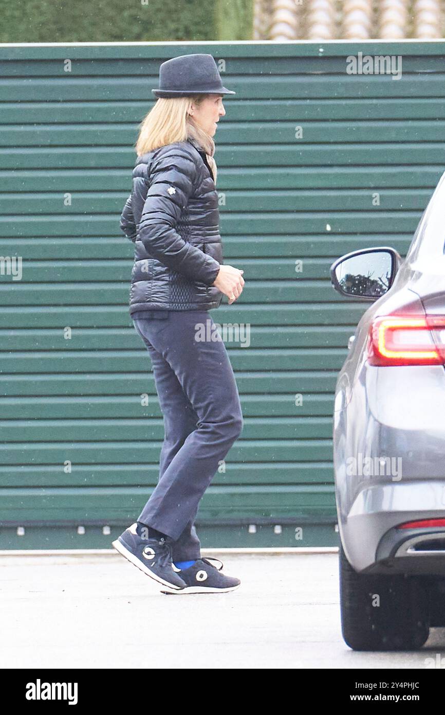 Prinzessin Elena de Borbon besucht am 2. März 2024 die Begräbniskapelle Fernando Gomez-Acebo in der Leichenhalle La Paz in Madrid. Stockfoto
