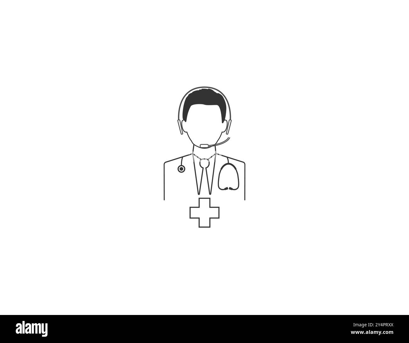 Beratung, Hilfe, Online, medizinische Ikone. Vektorabbildung. Stock Vektor