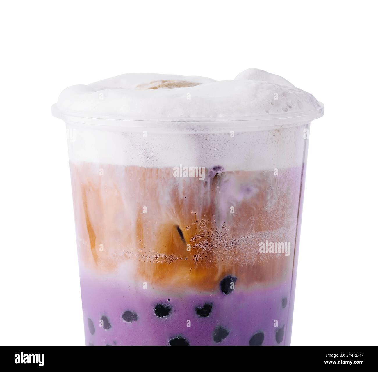 Bubble Milchtee mit Tapioka-Bällchen Stockfoto