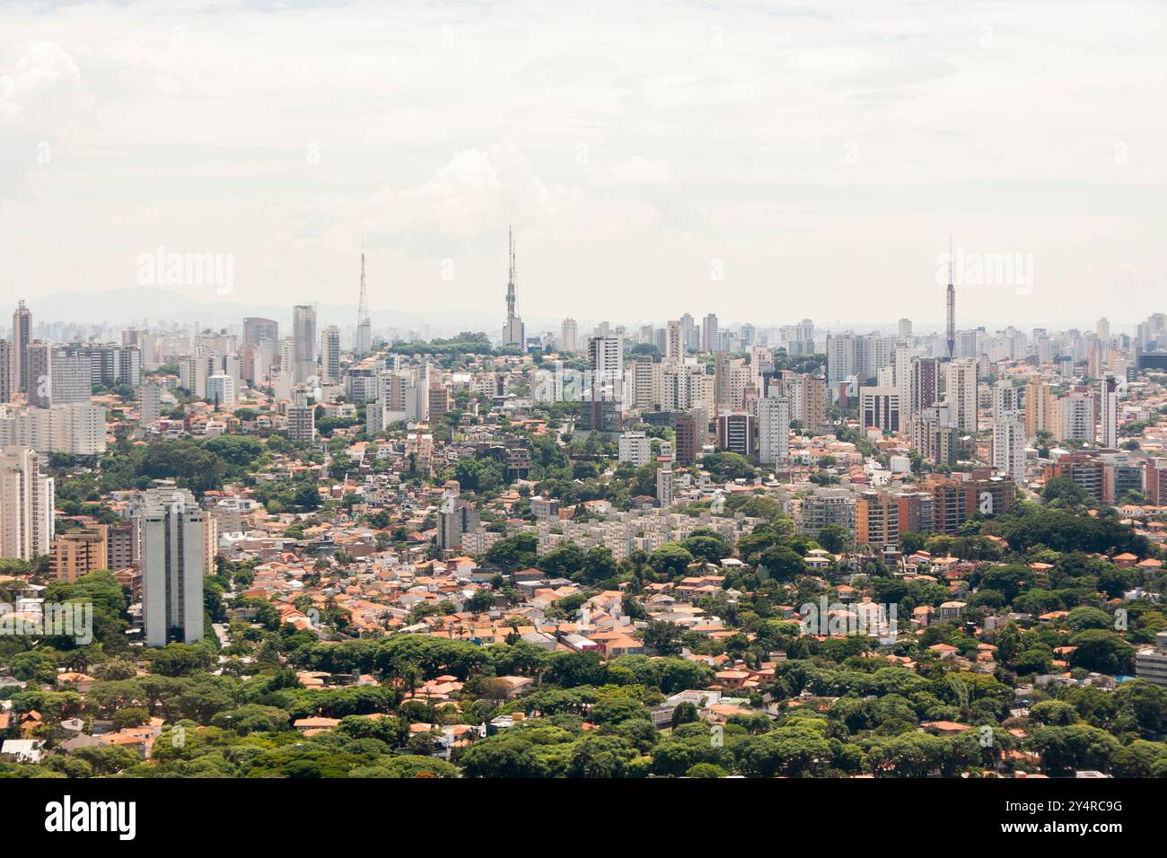 Aus der Vogelperspektive des Stadtteils Sao Paulo Alto de Pinheiros Stockfoto