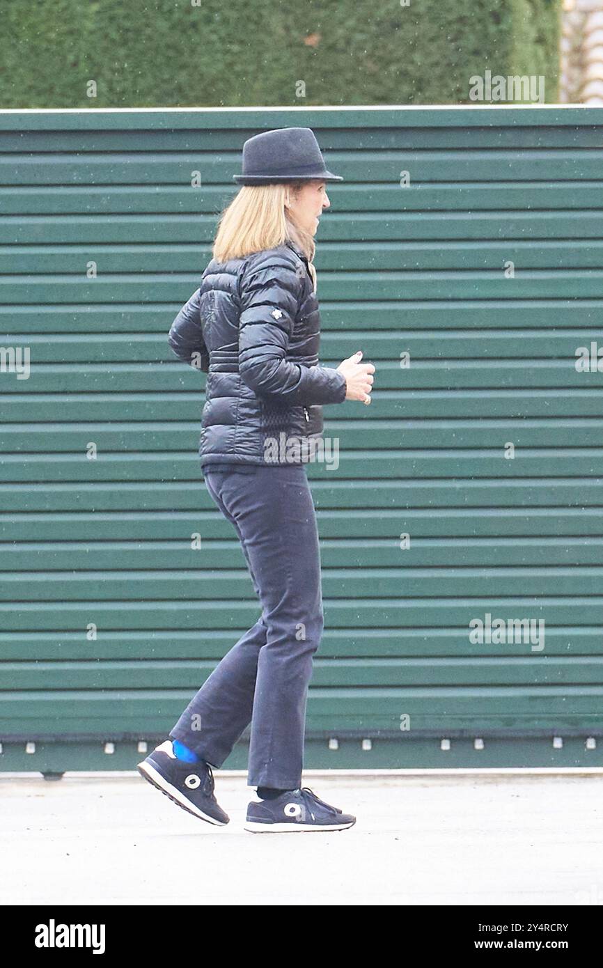 Prinzessin Elena de Borbon besucht am 2. März 2024 die Begräbniskapelle Fernando Gomez-Acebo in der Leichenhalle La Paz in Madrid. Stockfoto
