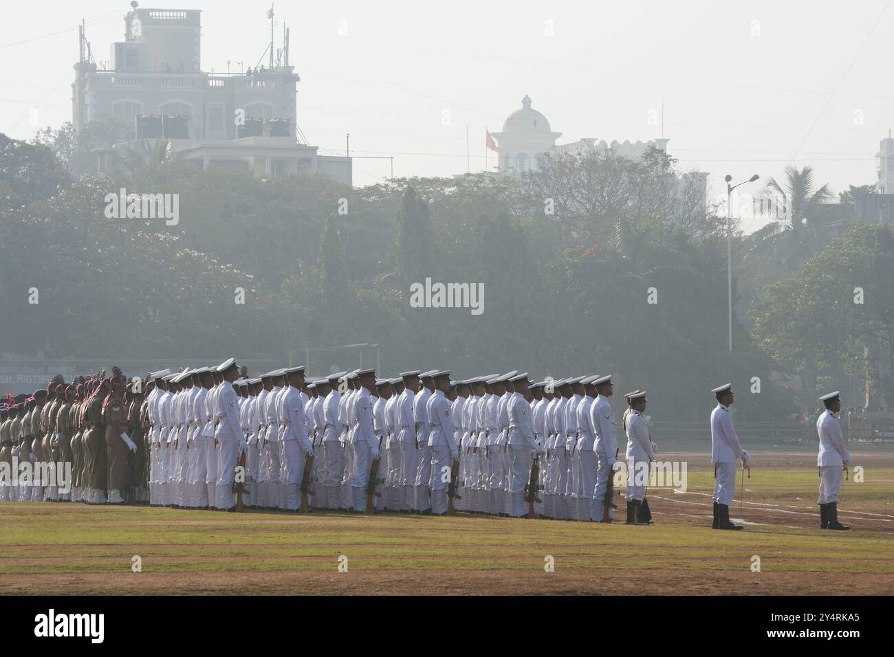 Mumbai, Maharashtra/Indien - 26. Januar 2008: Die Ansicht der Offiziere am Tag der Feier der Republik Indien. Stockfoto