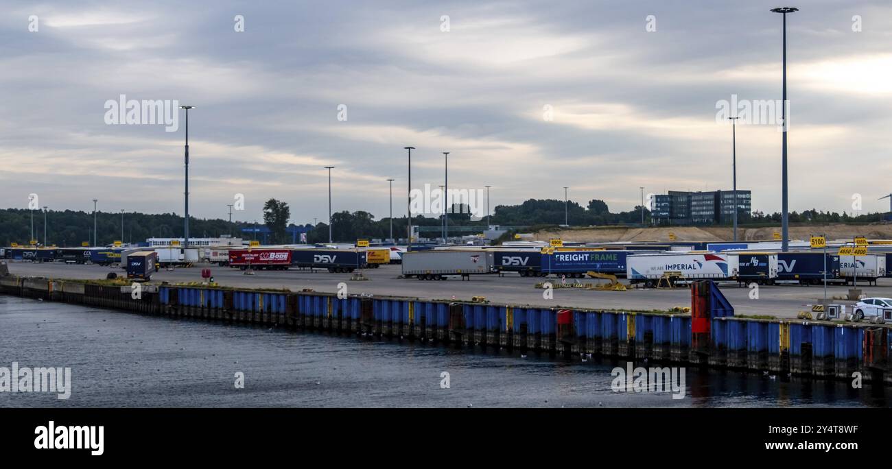 Containerhafen Travemünde, Schleswig-Holstein Stockfoto