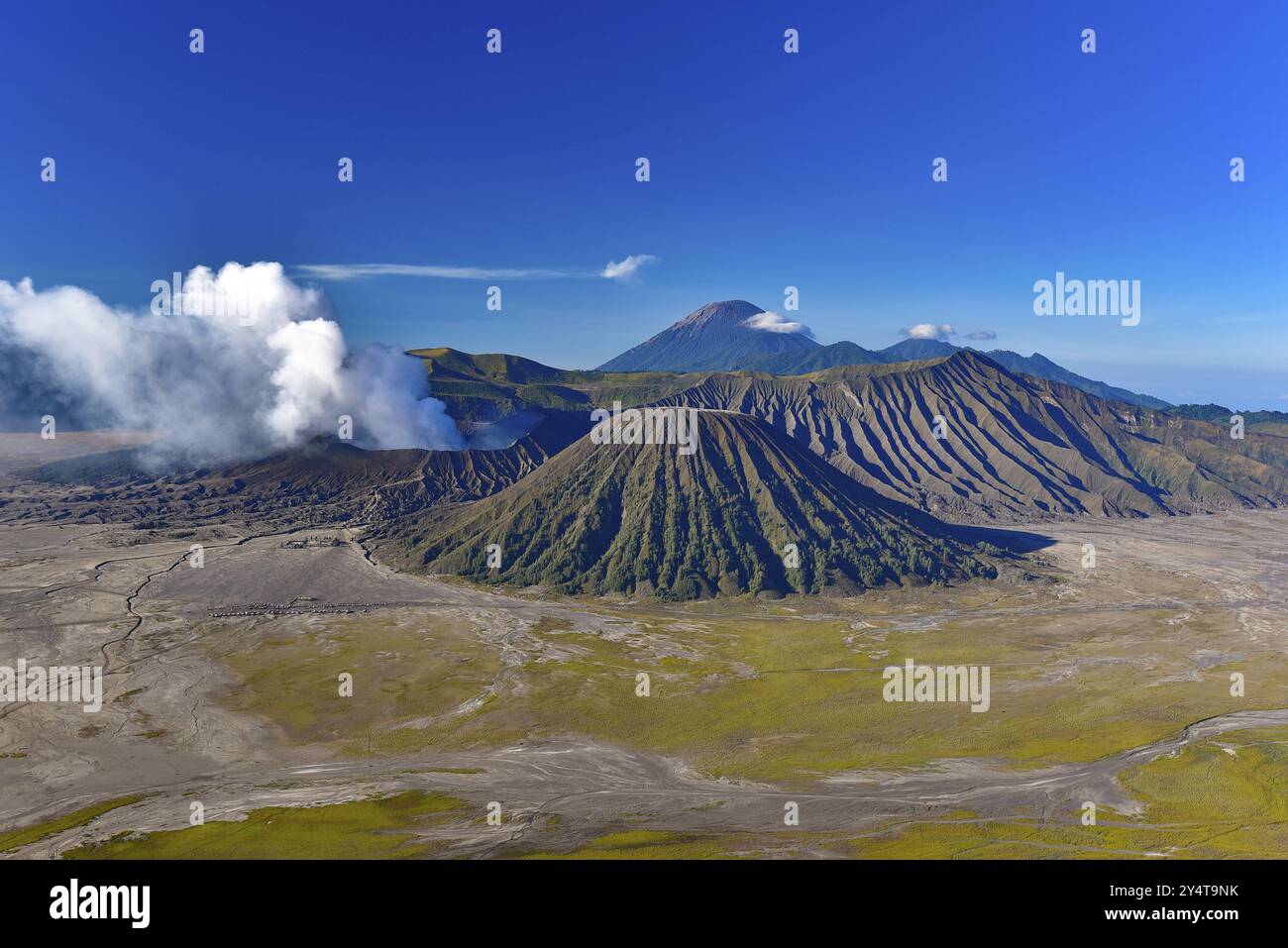 Mount Bromo in Java, der berühmteste Vulkan Indonesiens Stockfoto