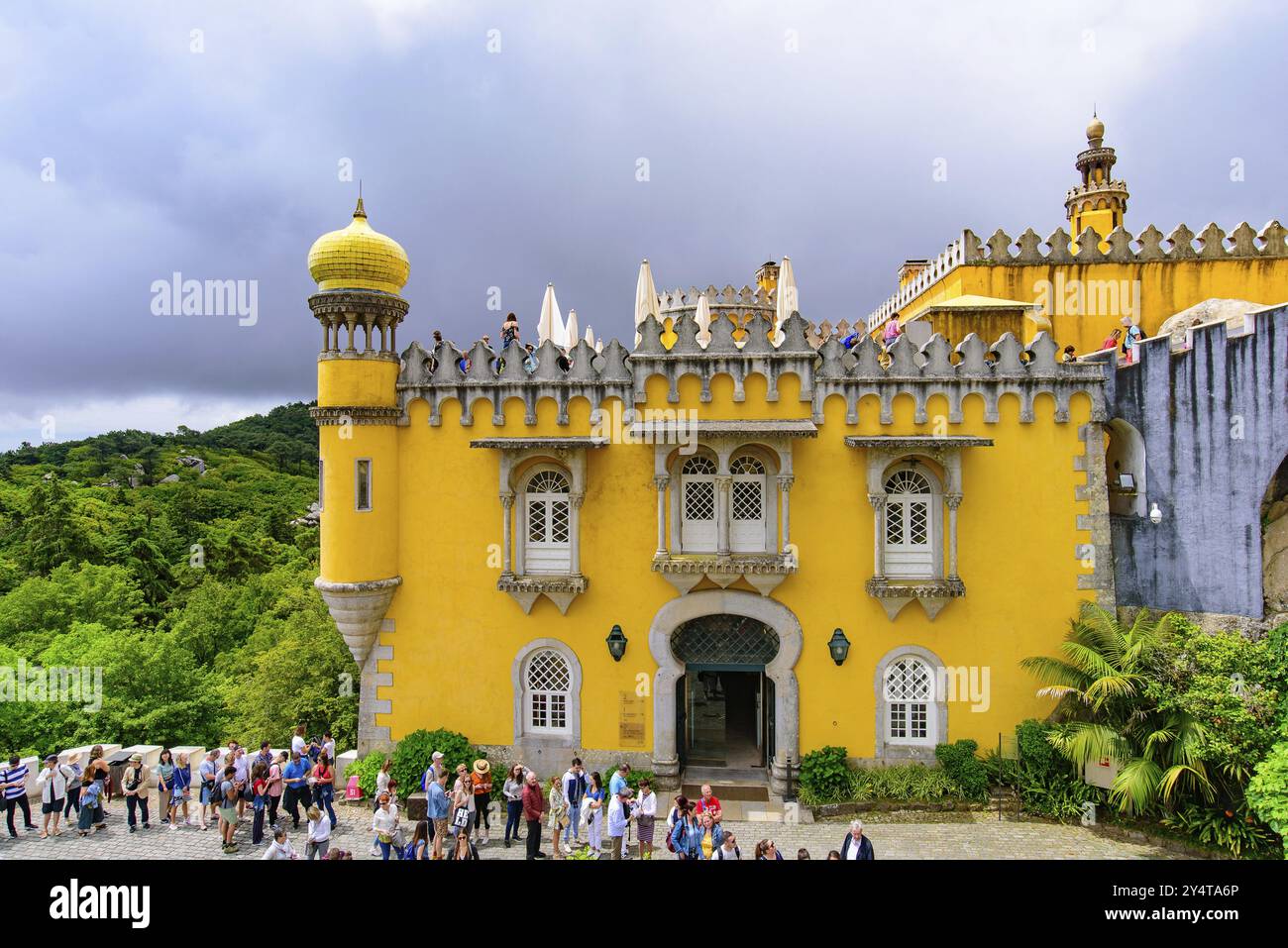 Pena Palace, ein romantisches Schloss in Sintra, Portugal, Europa Stockfoto