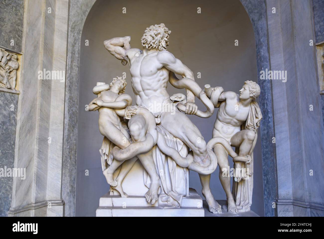 Die Statue von Laocoon und Seinen Söhnen in den Vatikanischen Museen in der Vatikanstadt Stockfoto