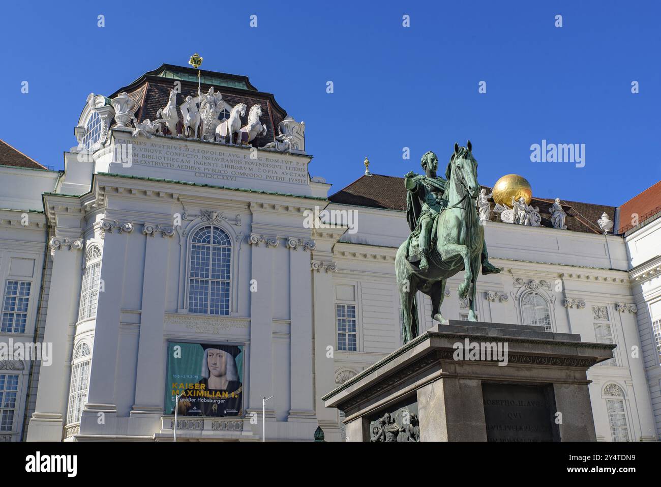 Nationalbibliothek, Österreichische Nationalbibliothek in Wien, Österreich, Europa Stockfoto