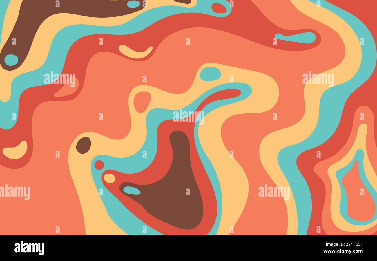 Abstrakter Hintergrund, geeignet für Webdesign, Präsentationen, Druckmaterialien. Wellige Linien und leuchtende Farben sorgen für einen modernen Look. Stock Vektor