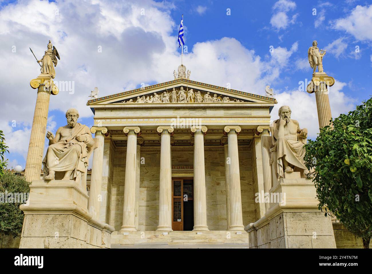 Akademie von Athen, Griechenlands nationale Akademie in Athen, Griechenland, Europa Stockfoto