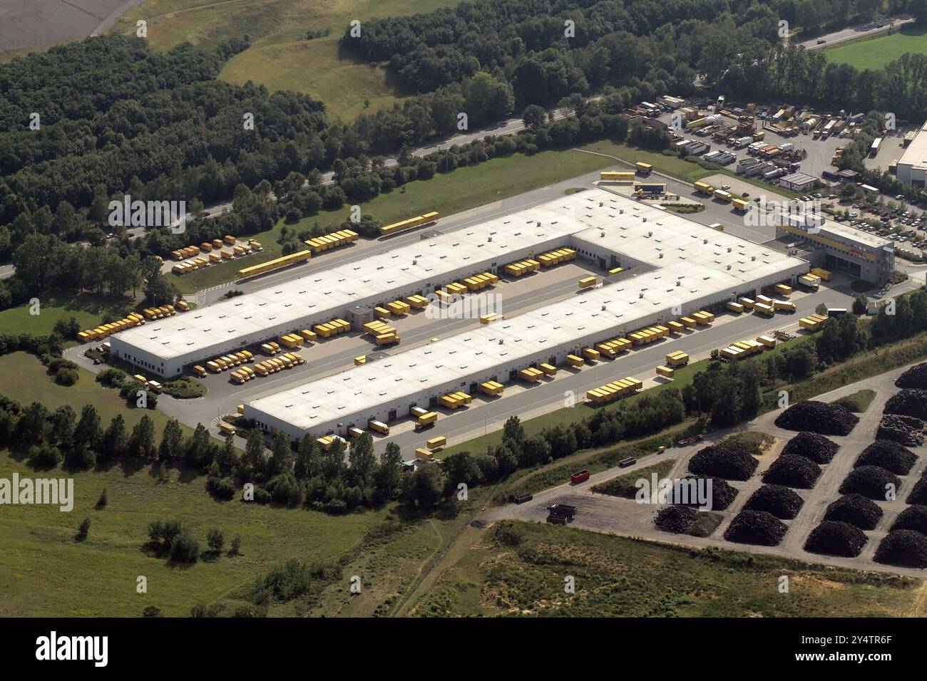 DHL Paketlager bei Dorsten, Logistik, Logistikzentrum, Deutsch Post AG Stockfoto