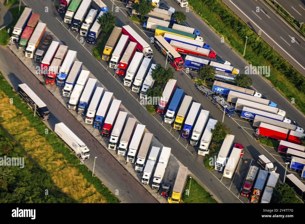 Resser Mark LKW-Servicegebiet an der Autobahn A2, Nordrhein-Westfalen, Ruhrgebiet Stockfoto